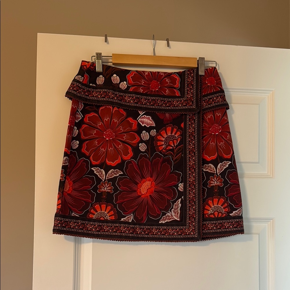 FARM Rio Red Floral Mini Skirt